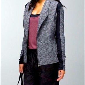 Rare Lululemon Black Space Dye Stretch Define Ribbed Bhakti Jacket